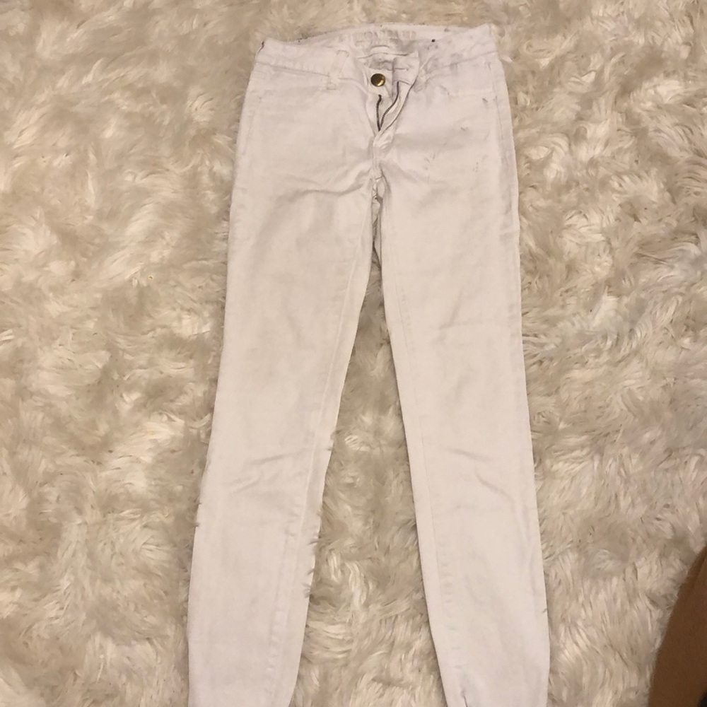 White mid rise jeggings